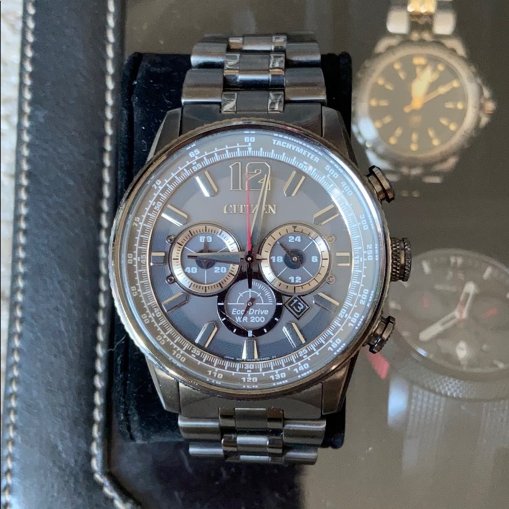 Citizen Nighthawk Mens Gray SS Watch